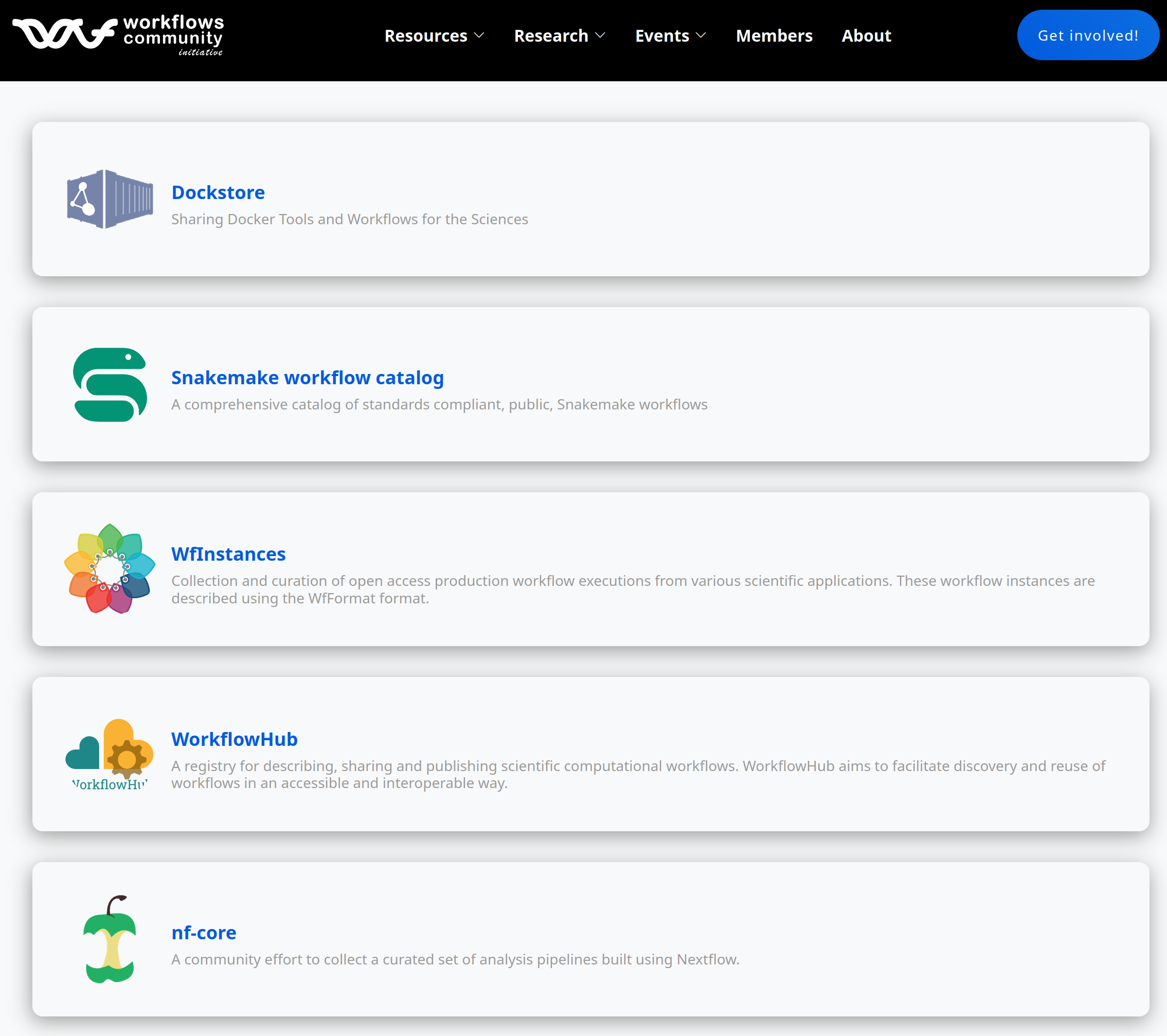 Workflows Community registries